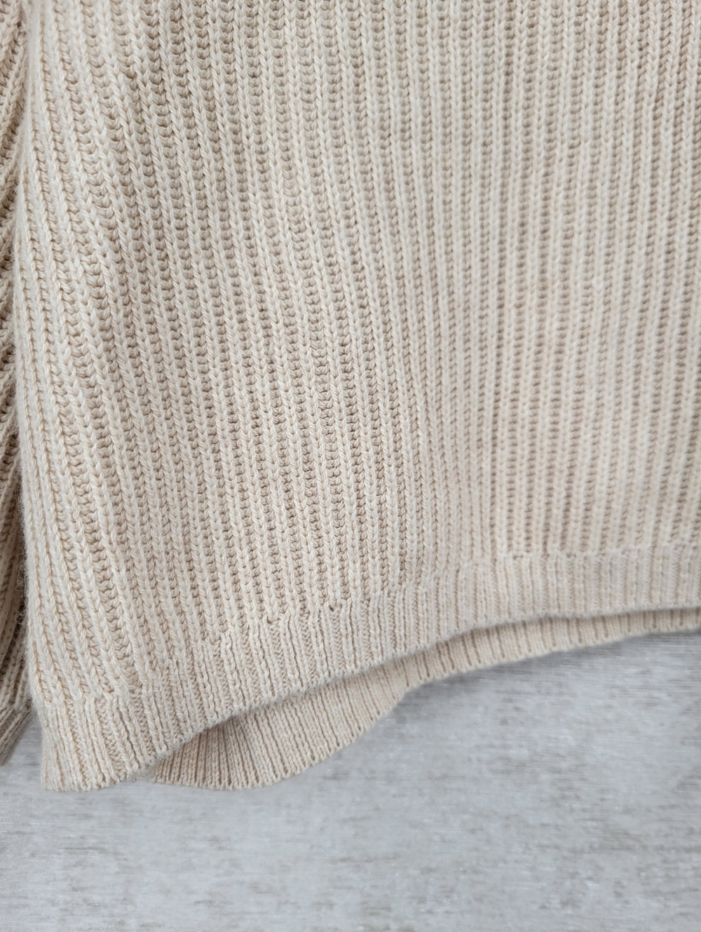 J. Crew Cotton Cashmere Ribbed Knit Lounge Shorts - Beige NEW - Picture 2 of 7